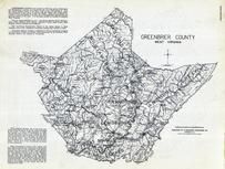 Greenbrier County - Meadow Bluff, Falling Springs, Blue Sulphur, Fort Springs, Trish corner, Anthon Creek, Williamsburg, West Virginia State Atlas 1933